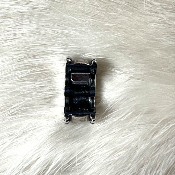 Pandora Authentic Beveled Silver Clip for Bracelet Retired Design Sterling 925 - Picture 5 of 8